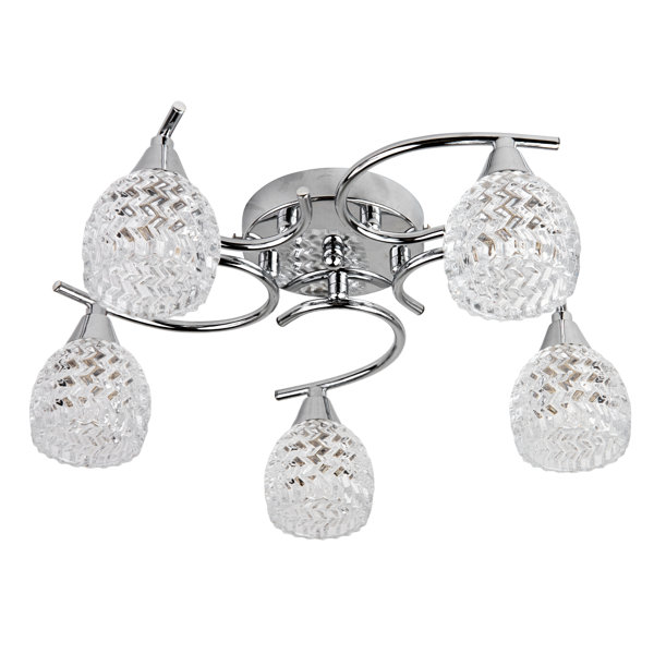 Brushed Chrome Burford 5 Light Dual Mount Ceiling Light Wayfair